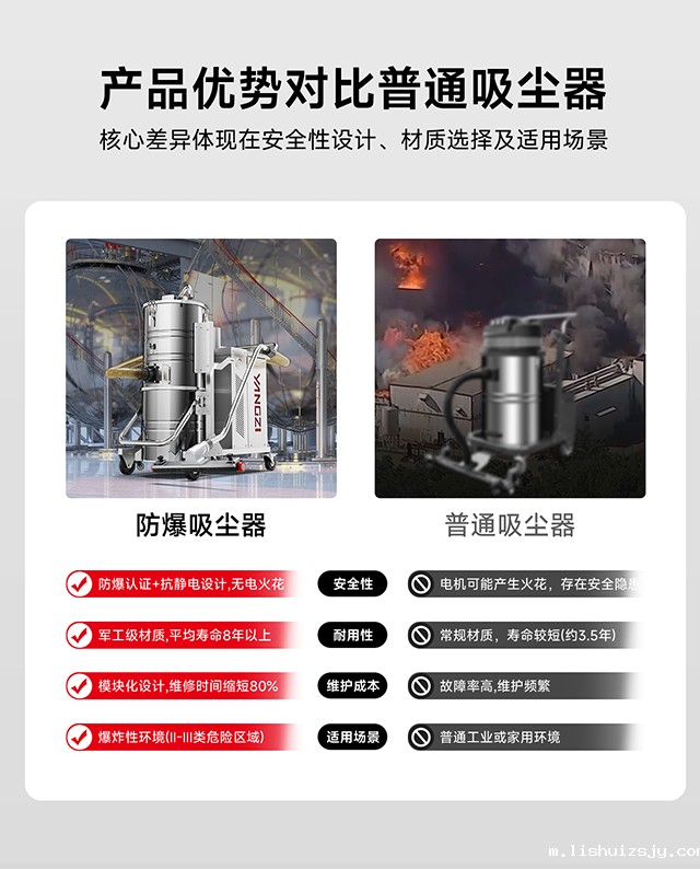 与普通吸尘器对比